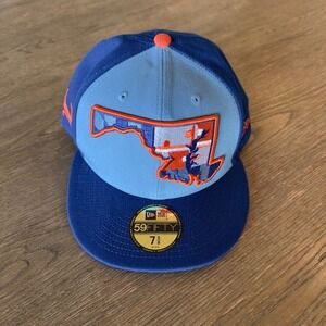 Aberdeen IronBirds New Era Blue Authentic Collection 59FIFTY Fitted Hat-Sz 7 5/8